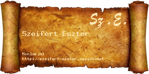 Szeifert Eszter névjegykártya