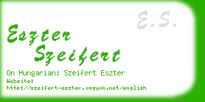 eszter szeifert business card